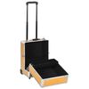 91827 vidaXL Make-up Trolley 35x29x45 cm Gold Aluminium