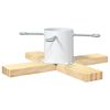 vidaXL J&oacute;la Tr&eacute; Stand 1.73 Hv&iacute;tt 50 x 50 x 16 cm Solid furuhikk
