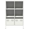 vidaXL Highboard Hv&iacute;tt 68x39x103,5 cm St&aacute;l
