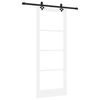 vidaXL Rennidyr Hv&iacute;tt 83 x 211 cm Gegnheil fura og gler