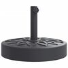 vidaXL Grunnur fyrir S&oacute;lhl&iacute;f me&eth; &Oslash;38/48 mm Stangir 25 kg Hringlaga
