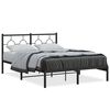 vidaXL R&uacute;mgrind &uacute;r M&aacute;lmi &aacute;n D&yacute;nu me&eth; H&ouml;f&eth;agafli Sv&ouml;rt 140x190 cm