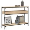 vidaXL bor&eth; me&eth; hillu Sonoma eik 100x29x75cm verkfr&aelig;&eth;ilegt tr&eacute;