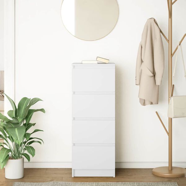 vidaXL skenkur Hv&iacute;tur 37,5x35x99 cm Hanna&eth;ur vi&eth;ur