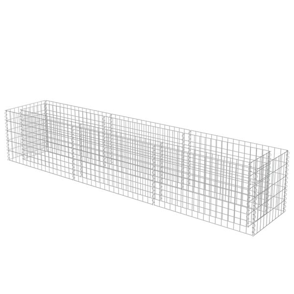 vidaXL Gabion Grj&oacute;tkassi Upph&aelig;kka&eth; Bl&oacute;maker S&iacute;nkh&uacute;&eth;a&eth; St&aacute;l 270x50x50cm
