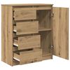 vidaXL skenkur me&eth; sk&uacute;ffum Artisan Oak 71x35x84 cm Hanna&eth;ur vi&eth;ur