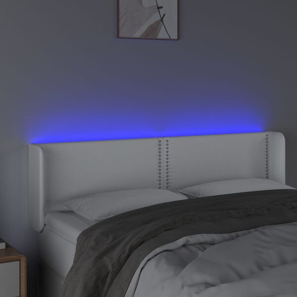vidaXL LED H&ouml;f&eth;agafl 147x16x78/88 cm Hv&iacute;tt Le&eth;url&iacute;ki