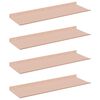 vidaXL Flj&oacute;tandi skrifbor&eth; 4 pcs Bleikur 60 x 18 x 2,5 cm St&aacute;l