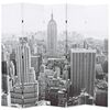 vidaXL Samanbrj&oacute;tanlegt Skilr&uacute;m 200x170 cm New York by Day Svart/Hv&iacute;tt