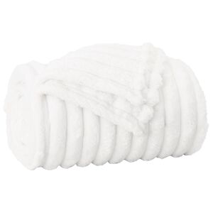 vidaXL Kast teppi Hv&iacute;tt 150 x 130 cm Fl&iacute;s