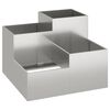 vidaXL Gar&eth;pl&ouml;ntukassi Silfur 80 x 80 x 60 cm stainless steel