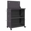 vidaXL T&oacute;lat&ouml;sku me&eth; hillu Svartur 65 x 35 x 111 cm Kalt ofi&eth; st&aacute;l