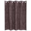 vidaXL Flauels skaut með gluggatjöldum 2 pcs Brúnn 140 x 140 cm Flauel