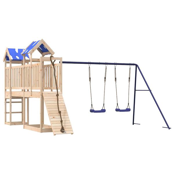 vidaXL Útileiktæki Gegnheil Fura