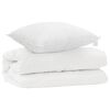 vidaXL R&uacute;mfatasett me&eth; kodda 2 pcs Hv&iacute;tt Microfleece