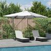 vidaXL Cantilever Roma Parasol Beige og svartur 352 x 251 x 265 cm
