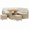 vidaXL Gar&eth;s&oacute;fa sett me&eth; p&uacute;&eth;i me&eth; geymslu 8 pcs Beige og krem