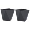 vidaXL Pl&ouml;ntuker 2 pcs Antras&iacute;t 30 x 30 x 30 cm St&aacute;l