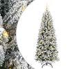 vidaXL Gervi j&oacute;latr&eacute; me&eth; 150 LED Hv&iacute;tt 150 cm PVC, Plast, St&aacute;l og PE