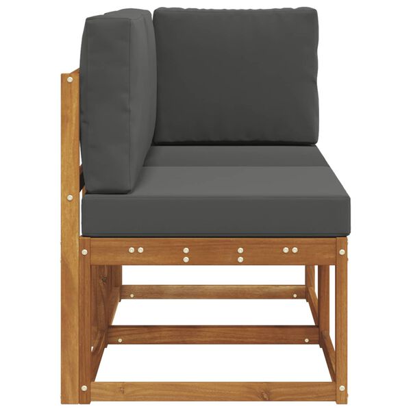 vidaXL &Uacute;tistrokkur mi&eth;- og hornsofa 2 Stykki N&aacute;tt&uacute;rulegt og Antrac&iacute;t