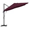 vidaXL Cantilever Roma Parasol Rautt og svart 352 x 251 x 260 cm
