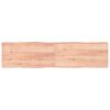 vidaXL Bor&eth;plata Lj&oacute;sbr&uacute;n 200x50x(2-4) cm Me&eth;h&ouml;ndlu&eth; N&aacute;tt&uacute;rul. Br&uacute;nir