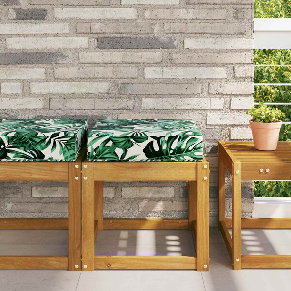 vidaXL Utandyra s&aelig;ti p&uacute;&eth;i Bladmyll 40 x 40 x 8 cm 100% p&oacute;l&yacute;ester