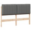 vidaXL B&oacute;lstru&eth; r&uacute;mgafl Br&uacute;nn og lj&oacute;s gr&aacute;tt 140 cm Solid furuhikk