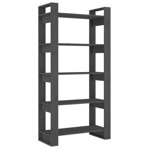 vidaXL B&oacute;kask&aacute;pur/Skilr&uacute;m Gr&aacute;tt 41x35x160 cm Gegnheil Fura