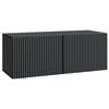 vidaXL Veggfestur sj&oacute;nvarpssk&aacute;pur Vegghengt Svartur 78,5 x 31 x 30 cm