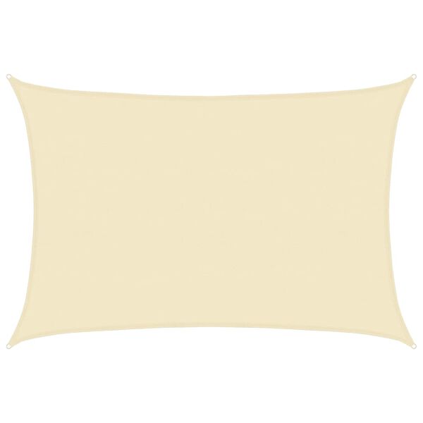 vidaXL Sólskyggni Segl 160 g/m² Rjómahvítt 5x7 m HDPE