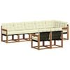 vidaXL &Uacute;ti s&oacute;fasett me&eth; p&uacute;&eth;i 8 pcs N&aacute;tt&uacute;rulegt og Krem