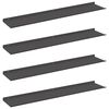 vidaXL Flj&oacute;tandi skrifbor&eth; 4 pcs Svart 100 x 18 x 2,5 cm St&aacute;l