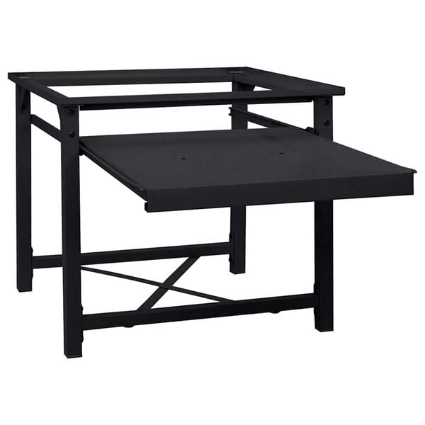 vidaXL Þvottavéla pedestall Svartur 64 x 55 x 32.5 cm Stál