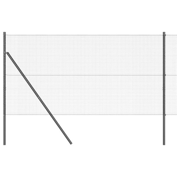vidaXL Gir&eth;ingarp&oacute;stur Gr&aacute;r 50 x 1 m (19 x 19 mm net) St&aacute;l og PVC