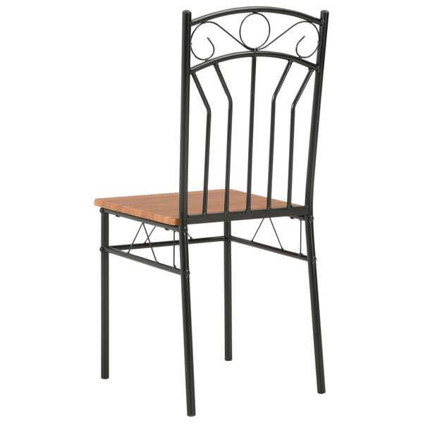 281399 vidaXL Dining Chairs 2 pcs Brown MDF