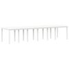 vidaXL Garður borðsett 13 pcs Hvítt Polt rattan