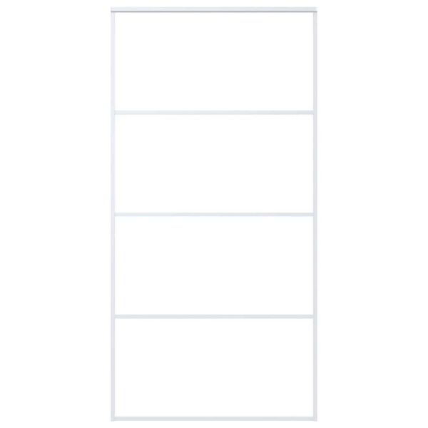 vidaXL Rennihur&eth; ESG Gler og &Aacute;l 102,5x205 cm Hv&iacute;t