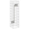 vidaXL Gabion krani Silfur 25 x 25 x 100 cm Ry&eth;fr&iacute;tt St&aacute;l