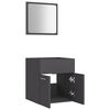 804775 vidaXL 2 Piece Bathroom Furniture Set Grey Chipboard