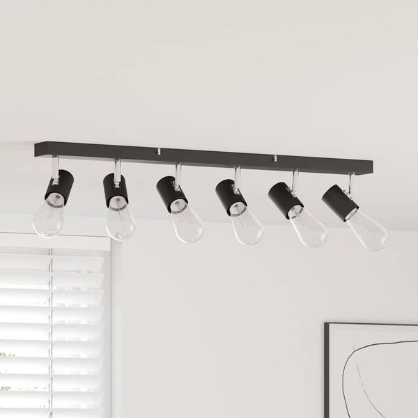 vidaXL Loftskastari me&eth; svi&eth;slj&oacute;sum Svartur 73 x 6,5 x 11,5 cm metal