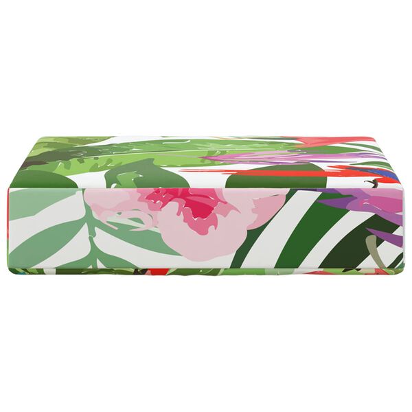 vidaXL Utandyra s&aelig;ti p&uacute;&eth;i litr&iacute;kur litur 40 x 40 x 8 cm 100% p&oacute;l&yacute;ester