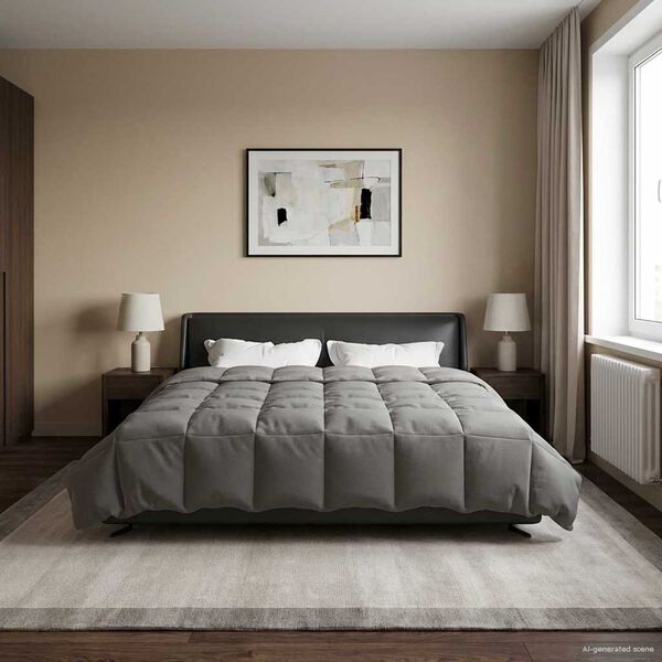 vidaXL Sumars&aelig;ng S&iacute;&eth;la&eth; Lj&oacute;sgr&aacute;r 200 x 240 cm M&iacute;kr&oacute;f&iacute;ber