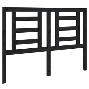 vidaXL H&ouml;f&eth;agafl fyrir R&uacute;m Svartur 126x4x100 cm Gegnheil Fura