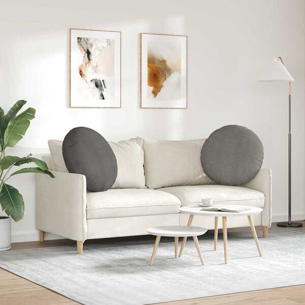 vidaXL Setjp&uacute;&eth;ar 2 pcs Lj&oacute;sgr&aacute;r &Oslash; 80 cm Korduroy efni