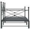 vidaXL Daybed með rúllu án dýnu Svartur 107x203 cm Stál