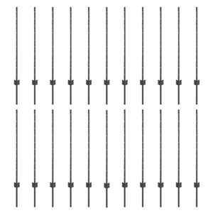 vidaXL Gir&eth;ingarp&oacute;stur 22 pcs Gr&aacute;r 140 cm St&aacute;l