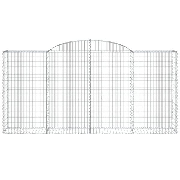 vidaXL Bogadreginn Grjótkassi 300x50x140/160 cm Sinkhúðað Járn