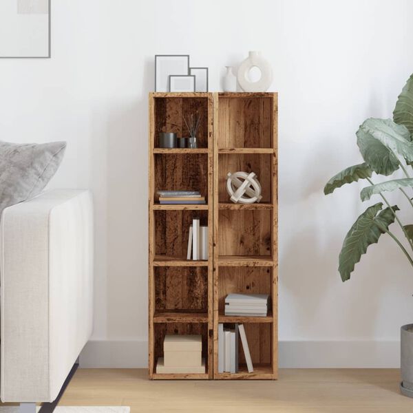 vidaXL CD Sk&aacute;par 2 stk. Gamall Vi&eth;ur 21x16x93,5 cm Samsettur Vi&eth;ur