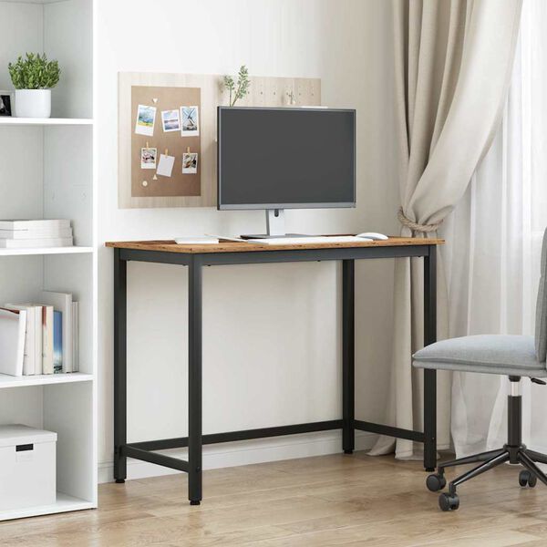 vidaXL bor&eth; Gamalt timbur 80 x 50 x 76,5 cm Vinnslutr&eacute; og st&aacute;li